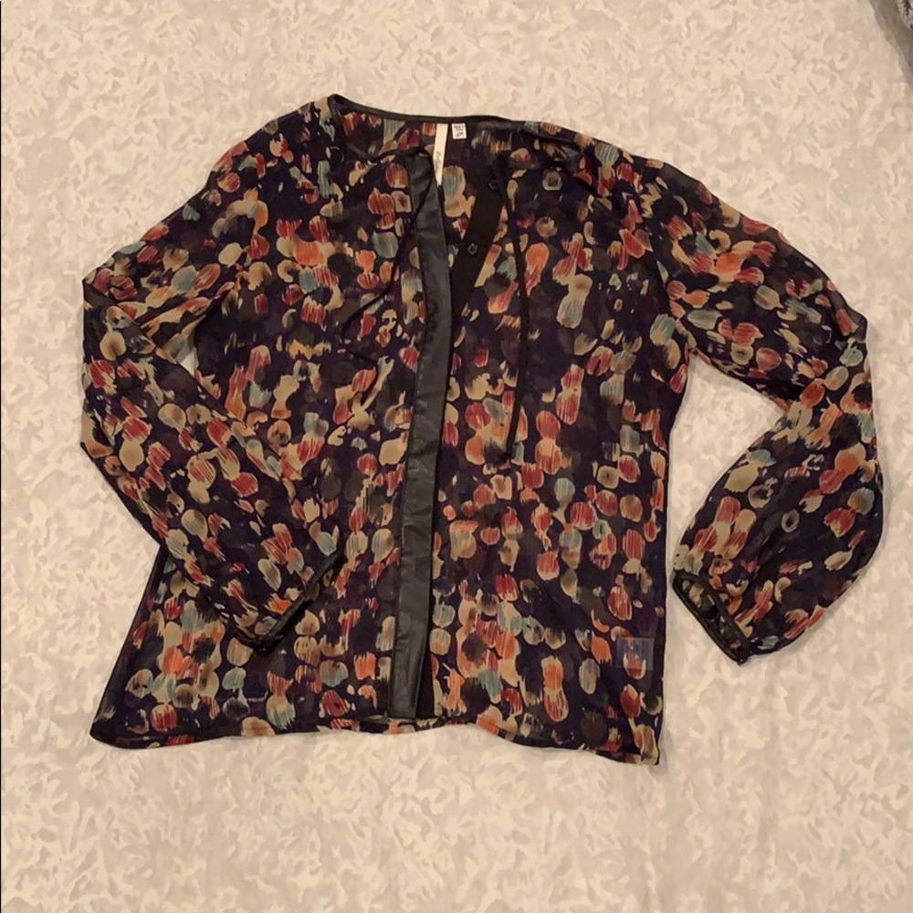 Sheer Patterned Blouse